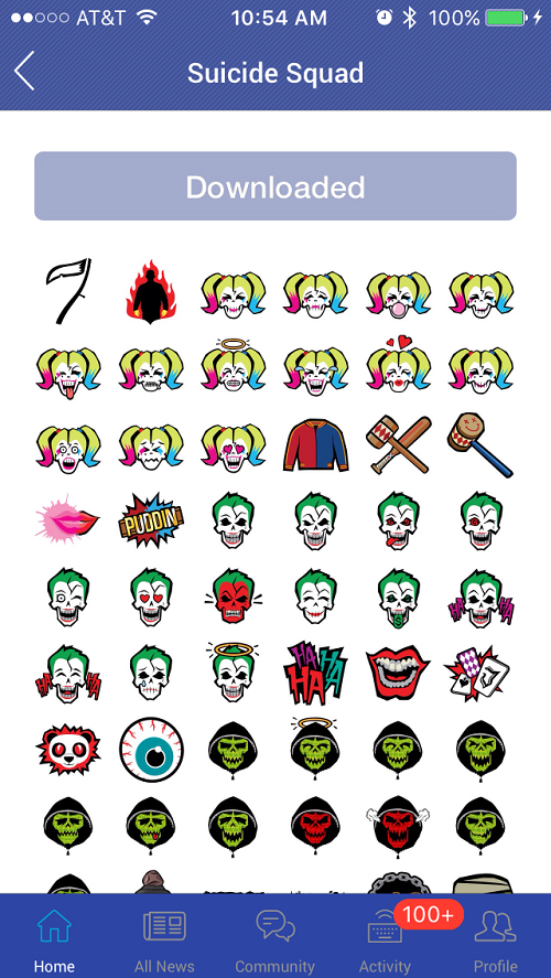 suicide squad emojis available now